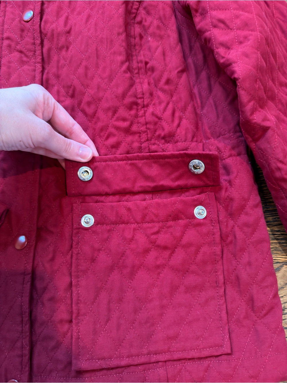 Merona Quilted Red Jacket - Picture 4 of 8